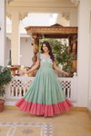KA 1234 Cotton With Sequence Work Gown Wholesale Market In Surat With Price